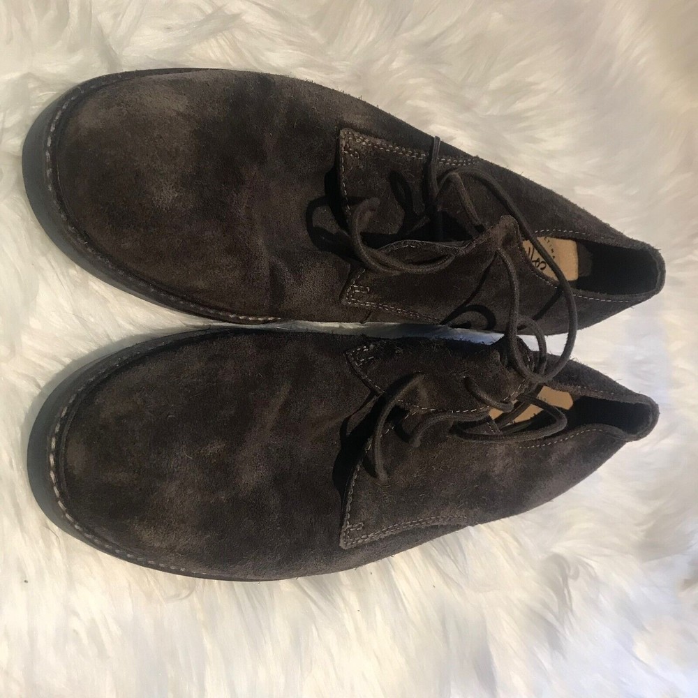Clarks men's suede brown oxford boots 9.5M